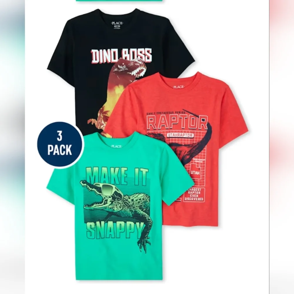 NWT The Children's Place Boys' Multicolor (3) Tee BUNDLE